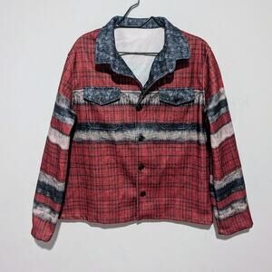 Multicolor Plaid Adults Jacket Size L